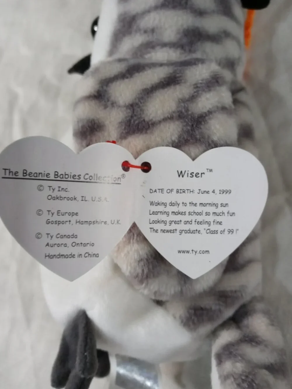 Ty Beanie Babies Original 3 Rare Plush Vintage 98'/ 99' Owls Wise & Wiser w Tags